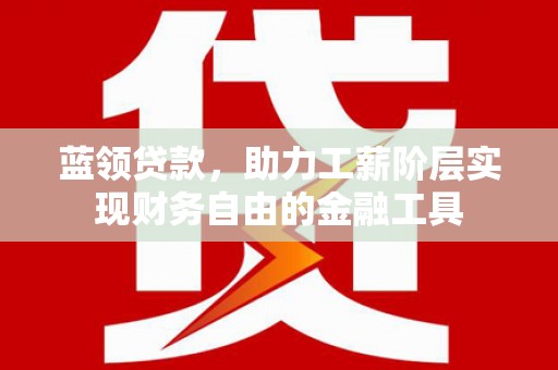 新园蓝领贷款，助力工薪阶层实现财务自由的金融工具