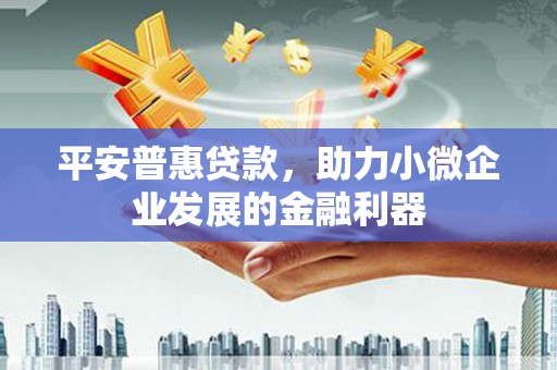 遵化平安普惠贷款，助力小微企业发展的金融利器