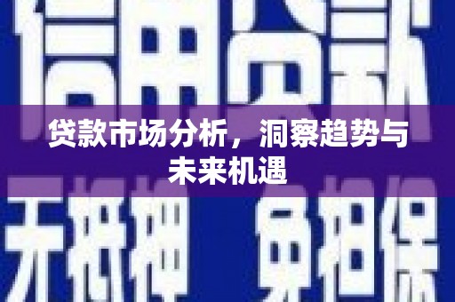 金沙贷款市场分析，洞察趋势与未来机遇