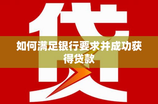 邵阳县如何满足银行要求并成功获得贷款